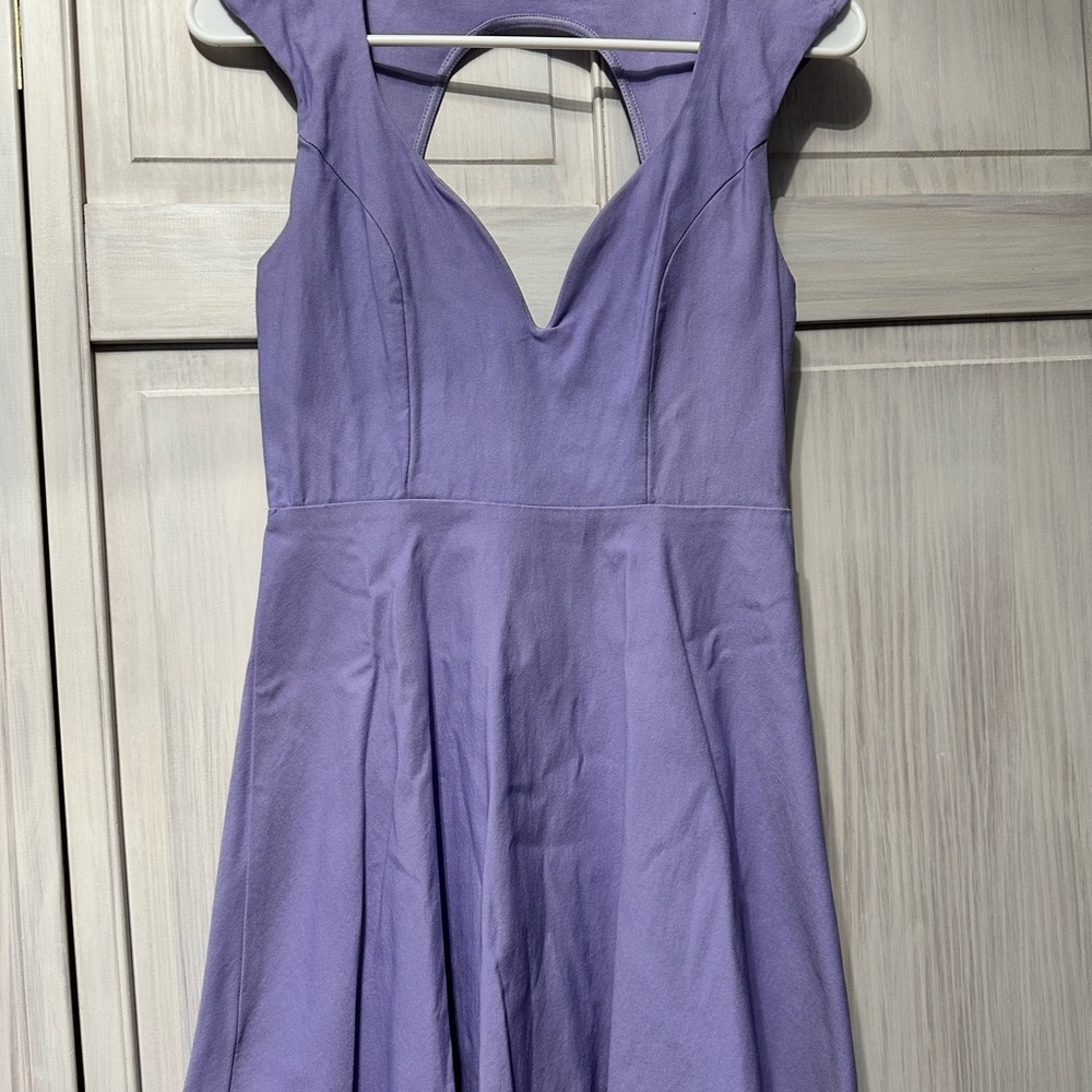 Elegant Purple Sleeveless Dress